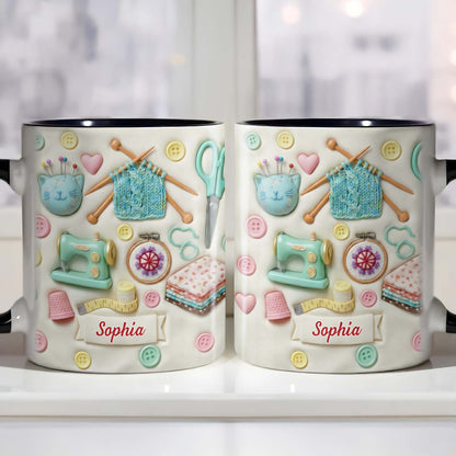 Craft Lovers Delight Featuring Buttons, Sewing Machine