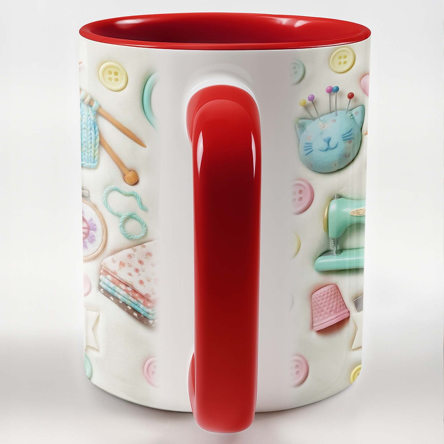 Craft Lovers Delight Featuring Buttons, Sewing Machine