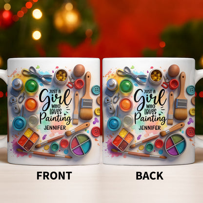 Just A Girl Who Loves Painting With Paints And Brushes