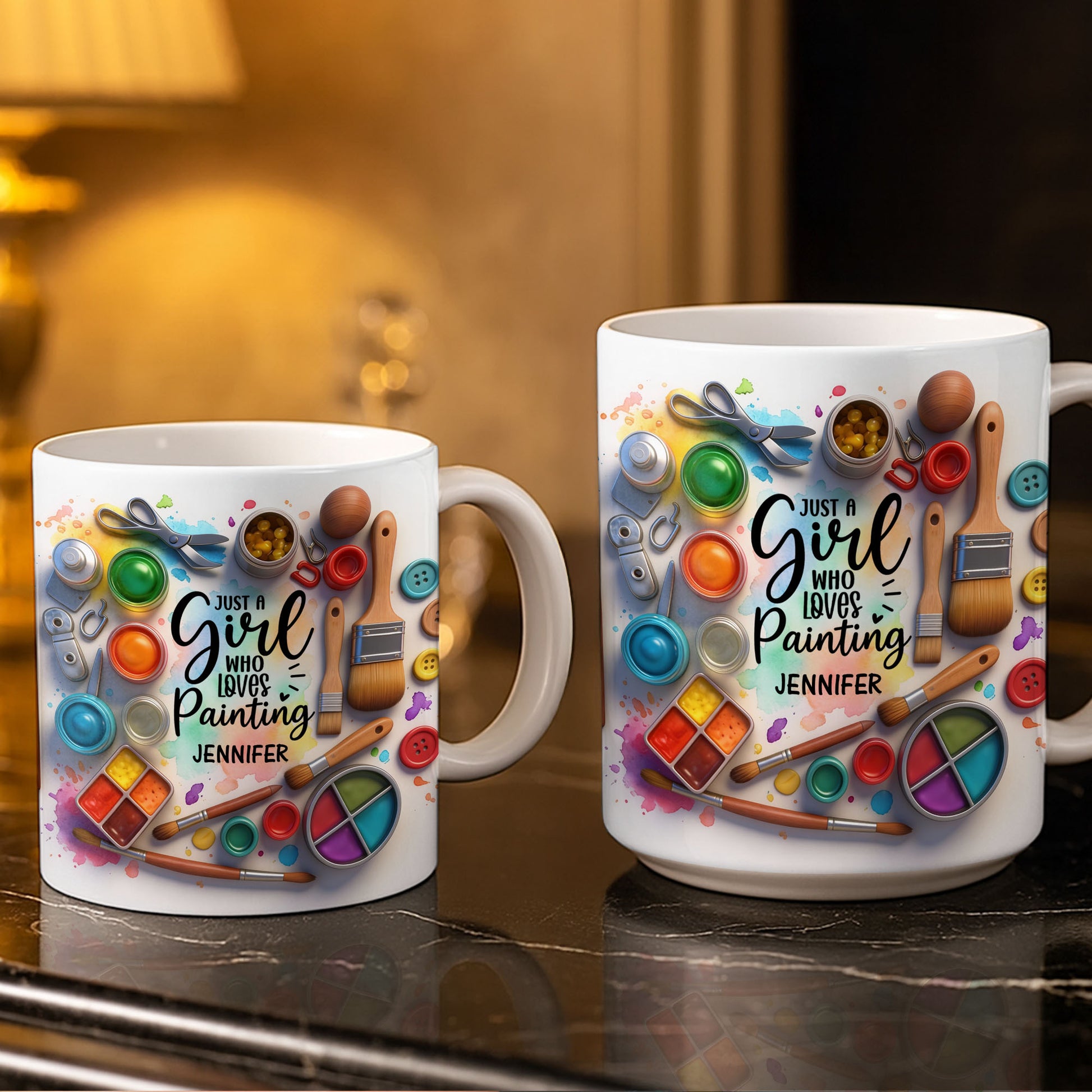 Just A Girl Who Loves Painting With Paints And Brushes