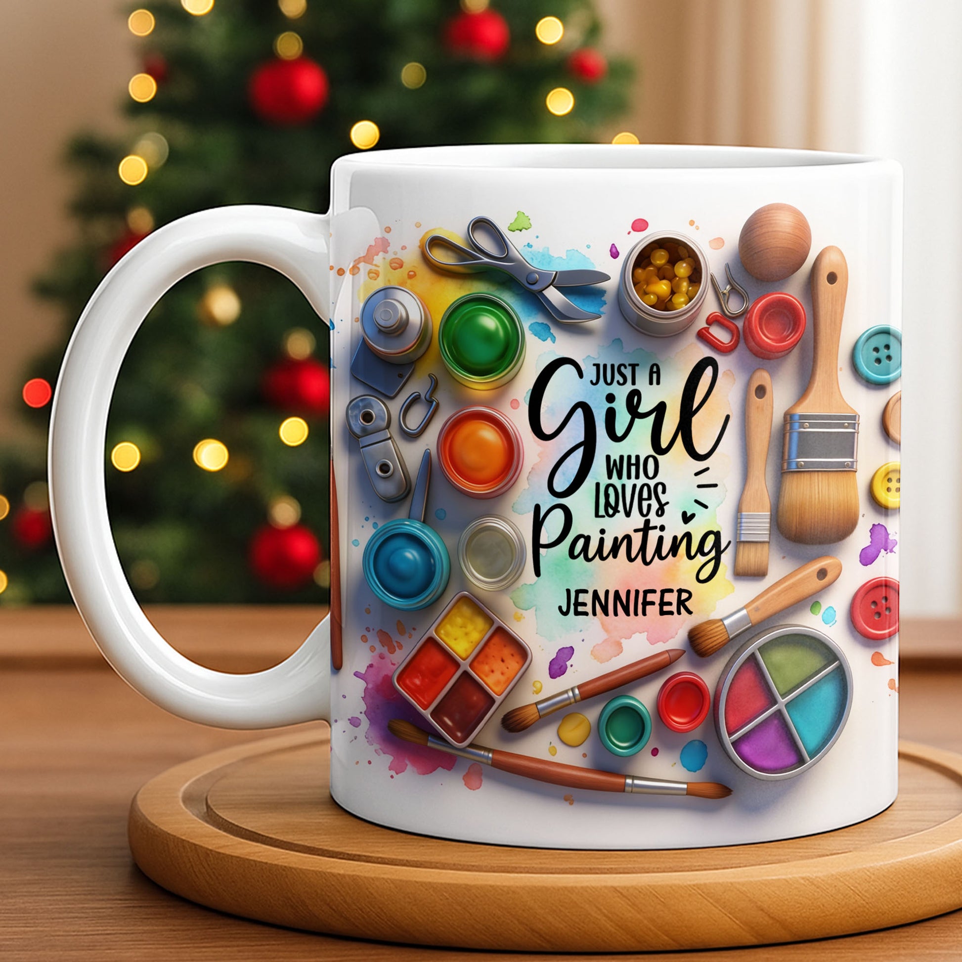 Just A Girl Who Loves Painting With Paints And Brushes