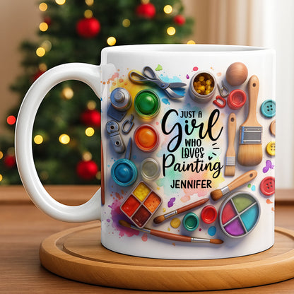 Just A Girl Who Loves Painting With Paints And Brushes