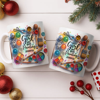 Just A Girl Who Loves Painting With Paints And Brushes