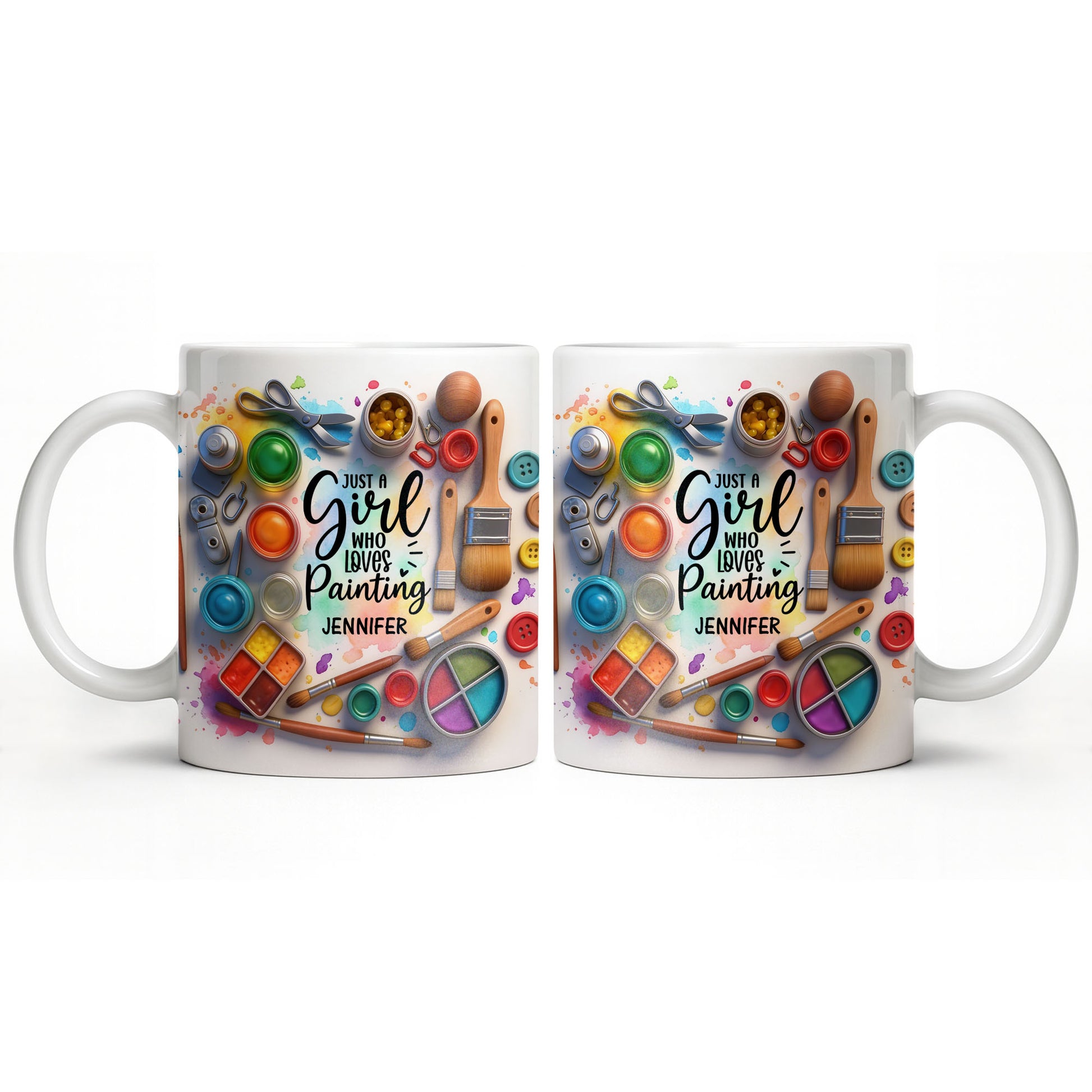 Just A Girl Who Loves Painting With Paints And Brushes