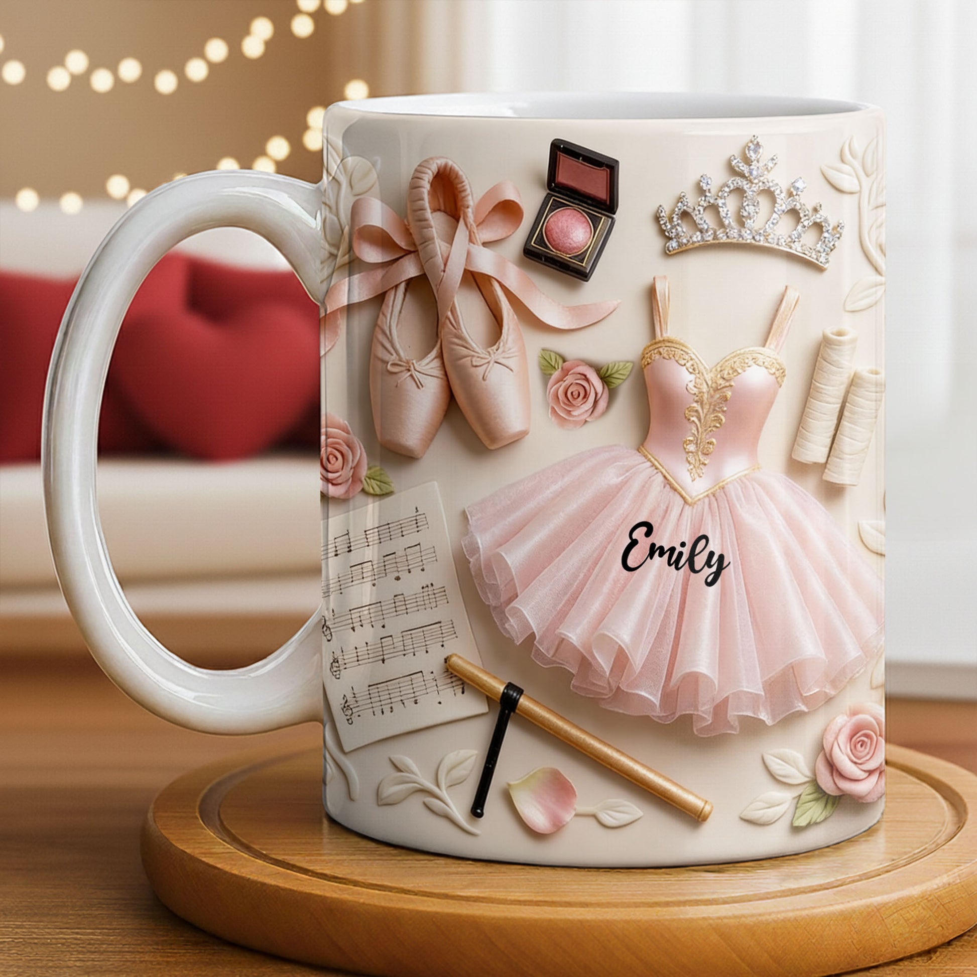 Ballet Slippers And Tutu Personalized Mug