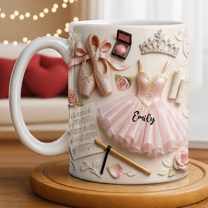 Ballet Slippers And Tutu Personalized Mug
