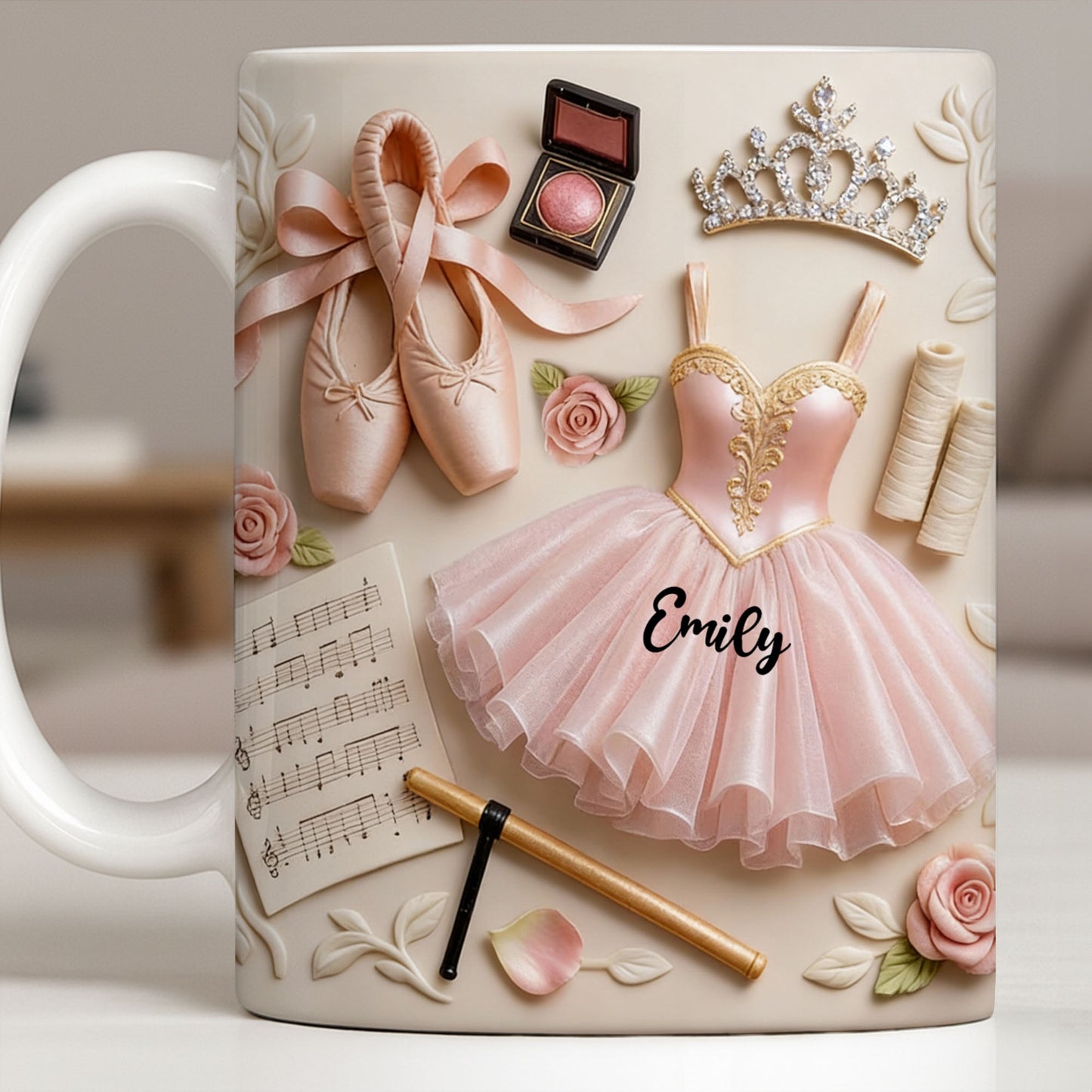 Ballet Slippers And Tutu Personalized Mug