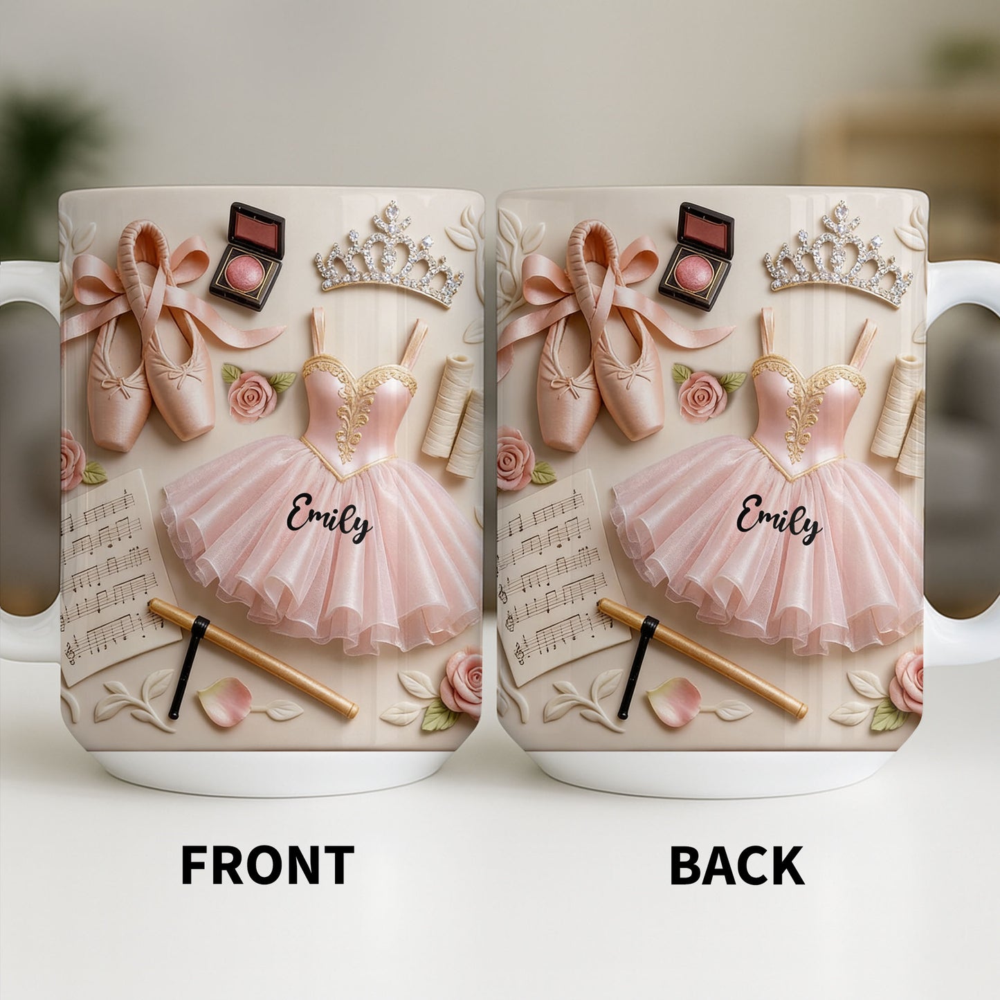 Ballet Slippers And Tutu Personalized Mug
