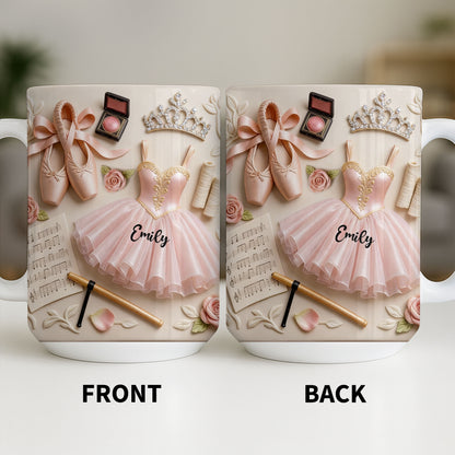 Ballet Slippers And Tutu Personalized Mug