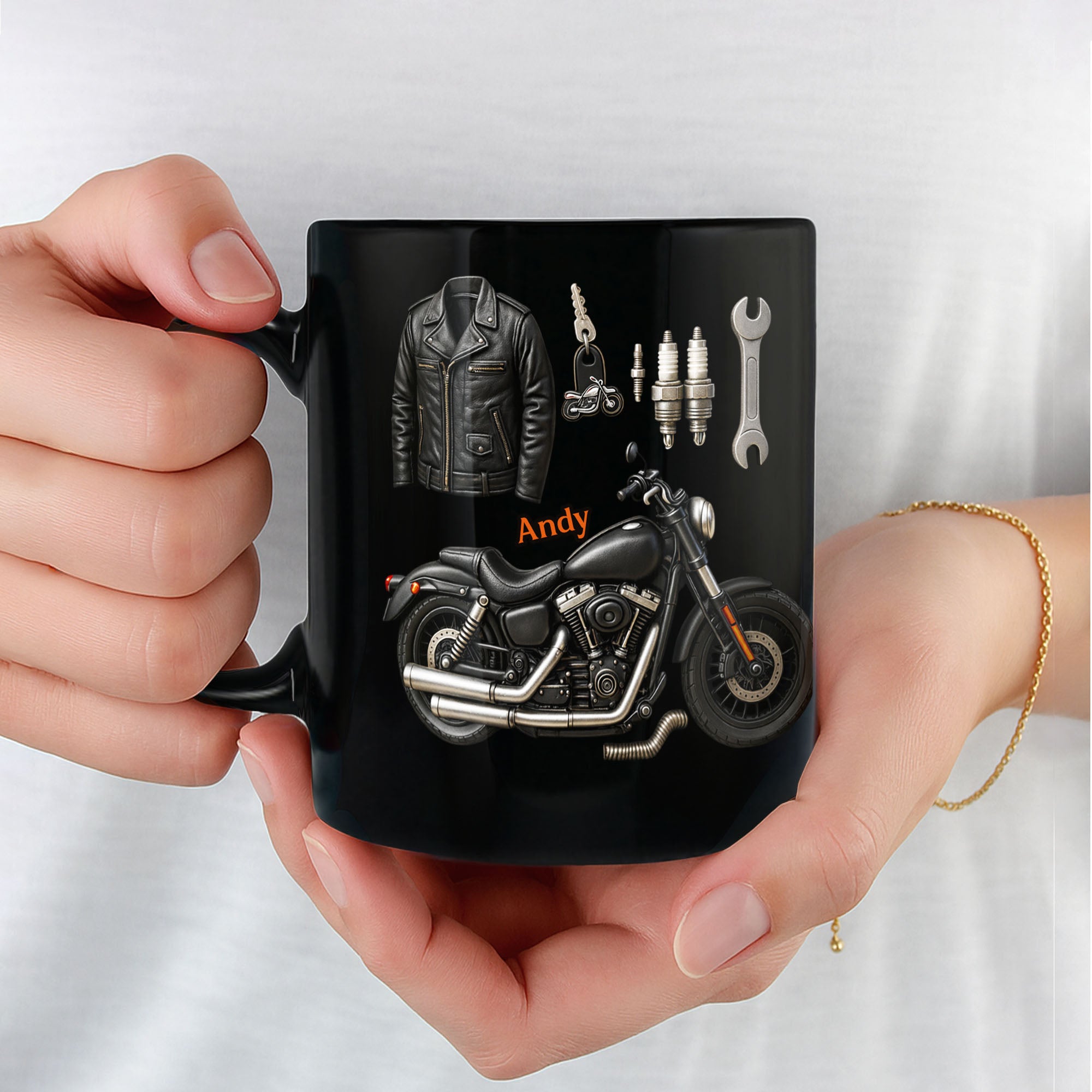 Embrace The Freedom Of The Ride,Custom Black Mug,Gift For Motorcycle ...