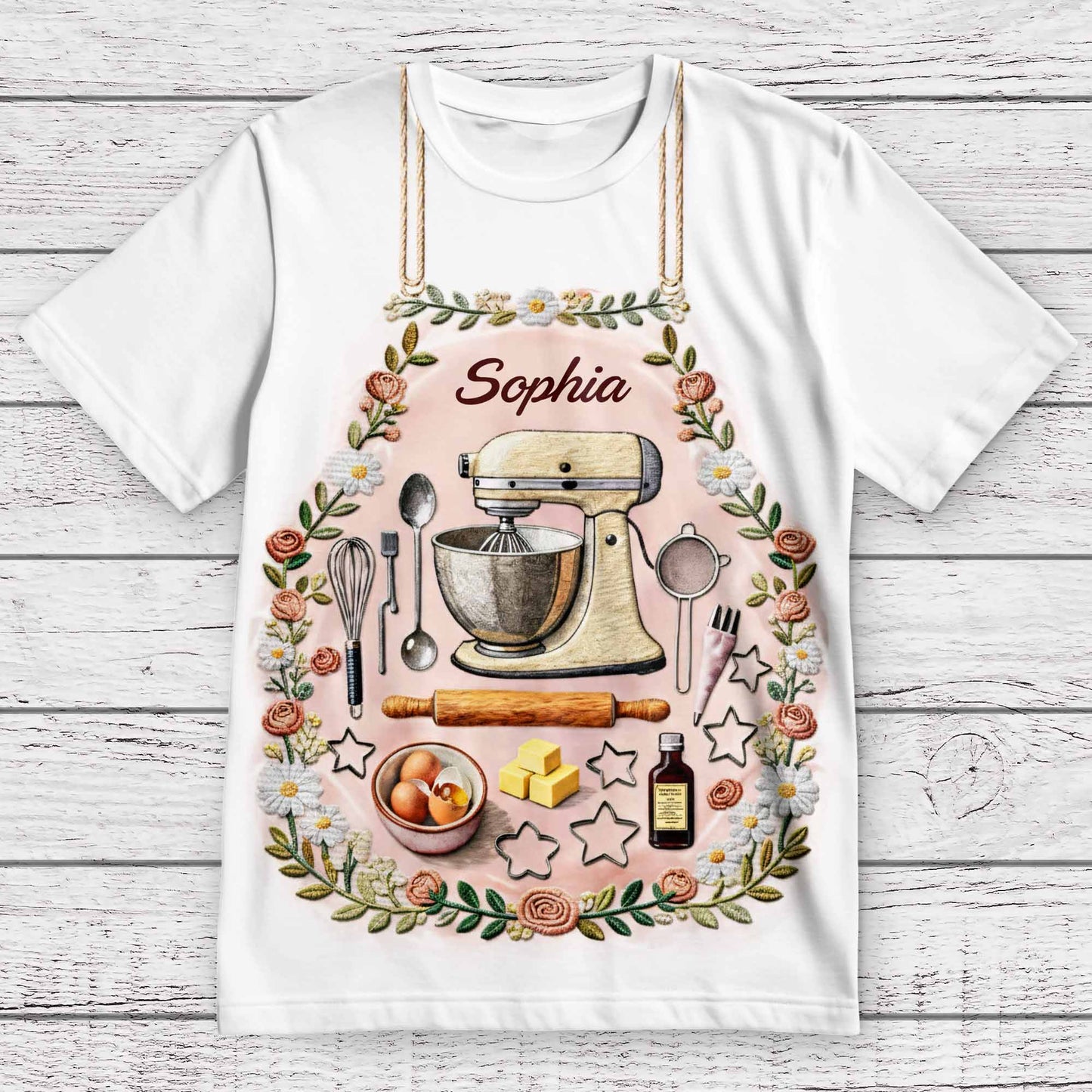 Let's Cook Up Some Love Kitchen Mixer Floral Design