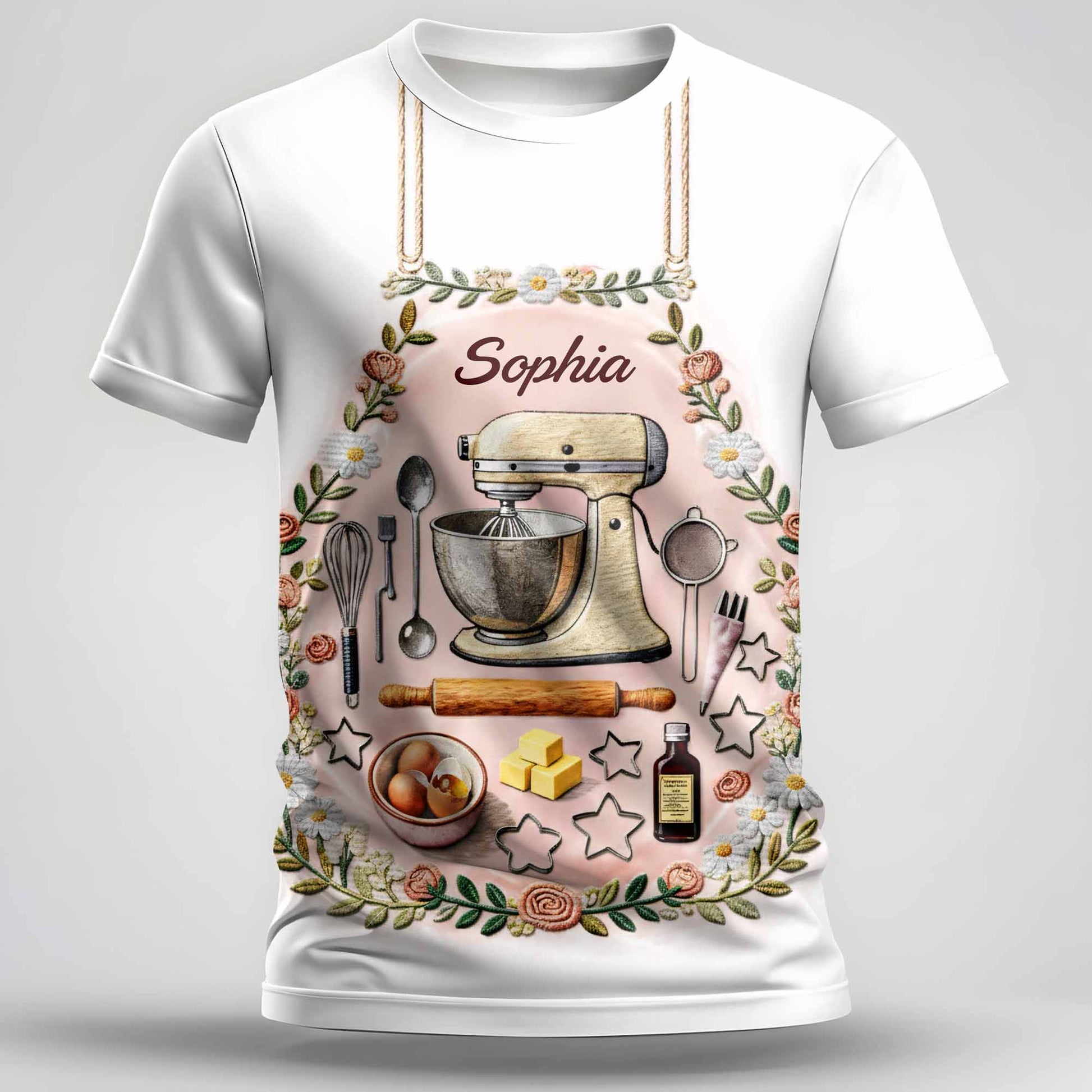 Let's Cook Up Some Love Kitchen Mixer Floral Design