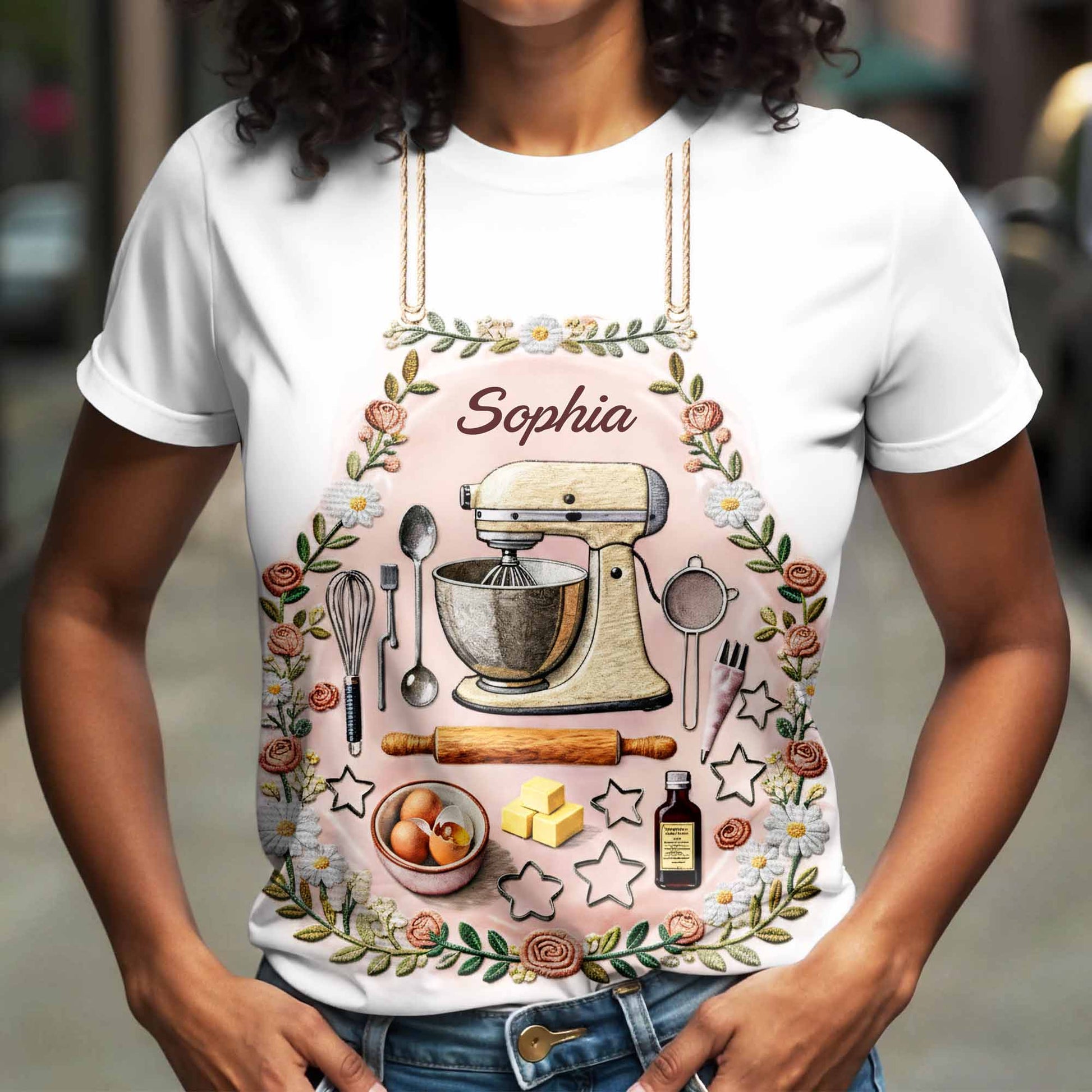 Let's Cook Up Some Love Kitchen Mixer Floral Design