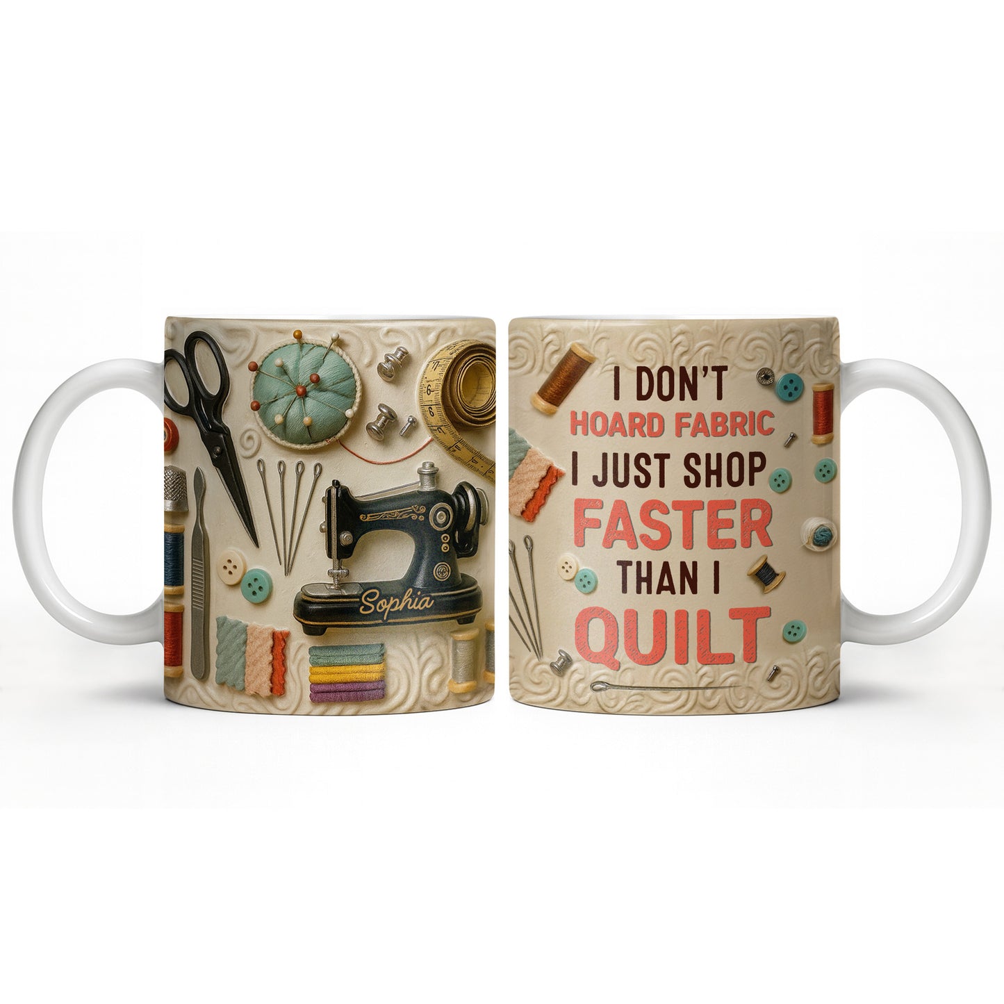 Craft Lover’s Delight Sewing Machine And Tools Mug