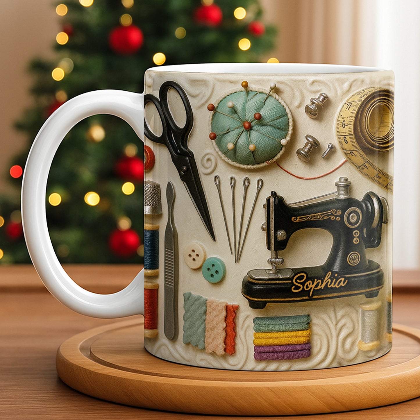 Craft Lover’s Delight Sewing Machine And Tools Mug