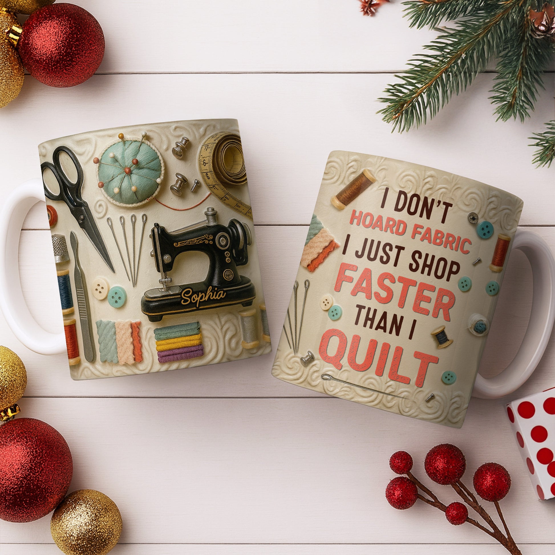 Craft Lover’s Delight Sewing Machine And Tools Mug