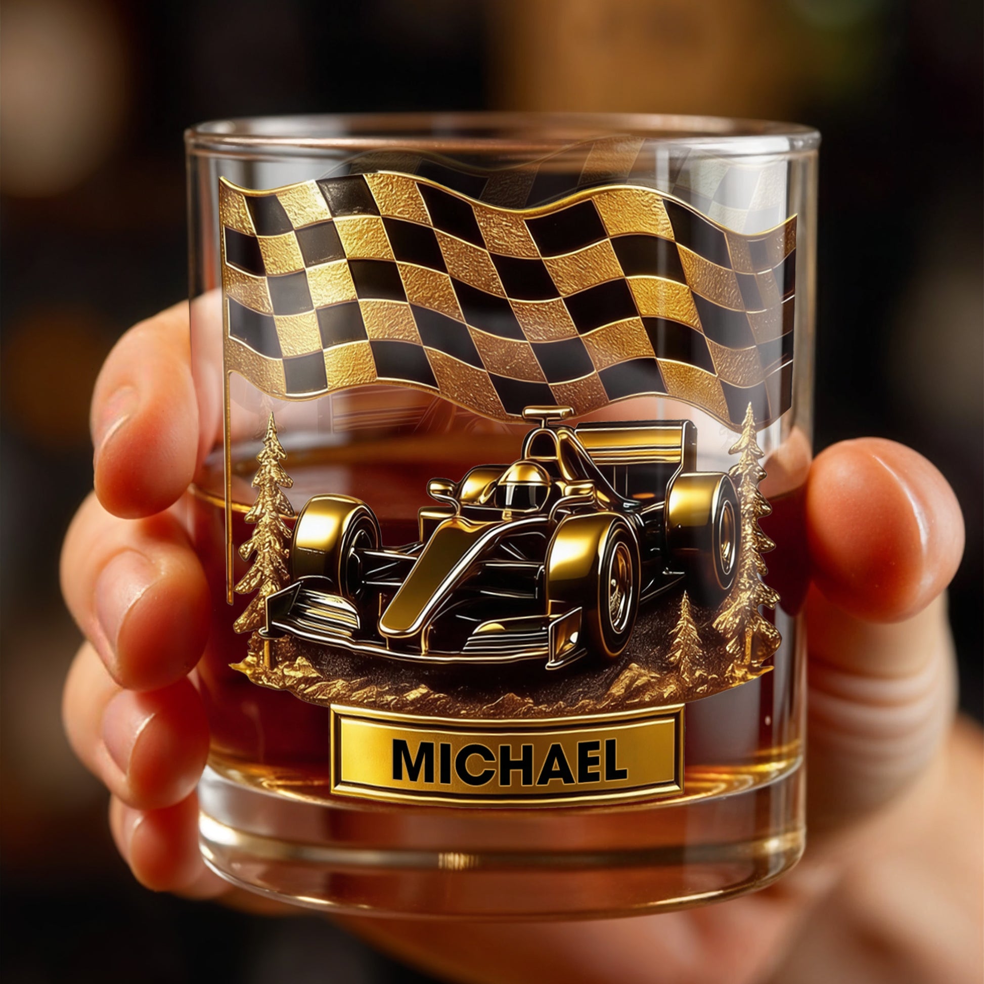 Cherish Your Victories, Celebrate Your Passions, Race Car And Checkered Flag