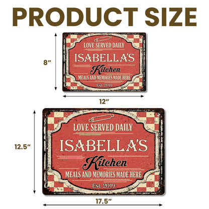 Love Served Daily, Meals And Memories Made Here