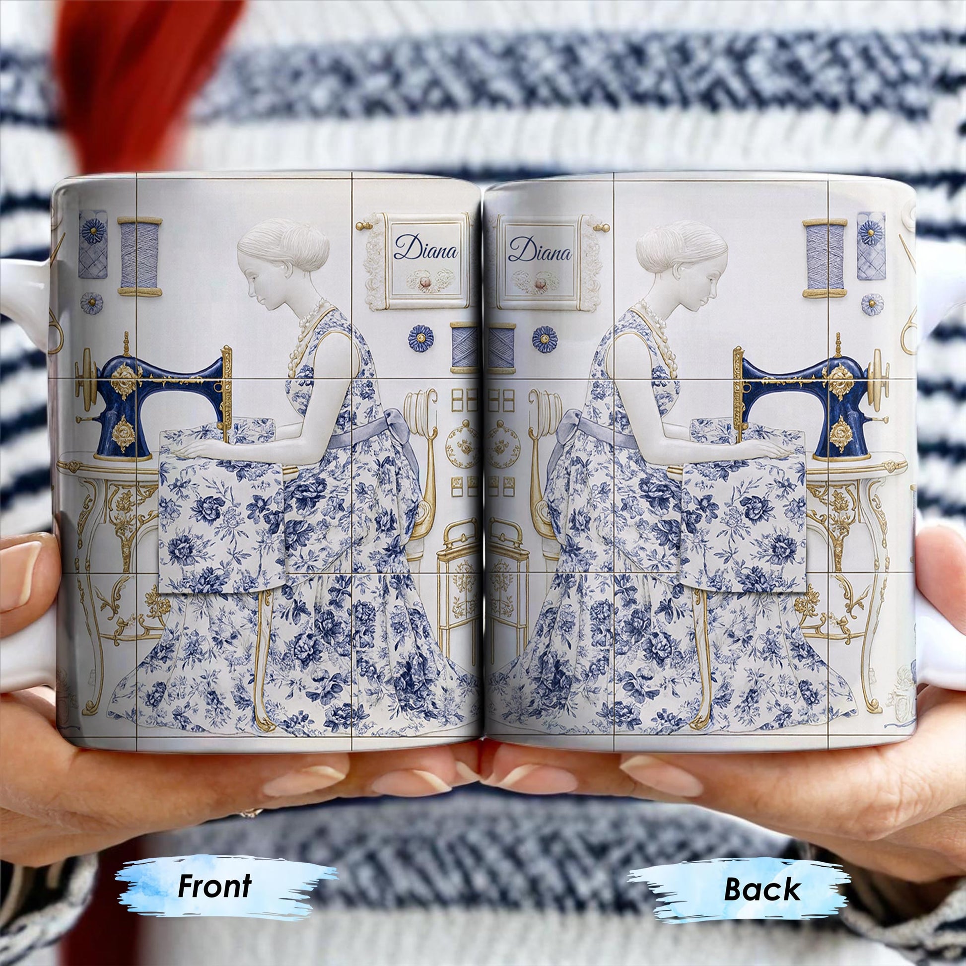 To My Princess In The Tower Inspired By Vintage Sewing Machine and Floral Dress