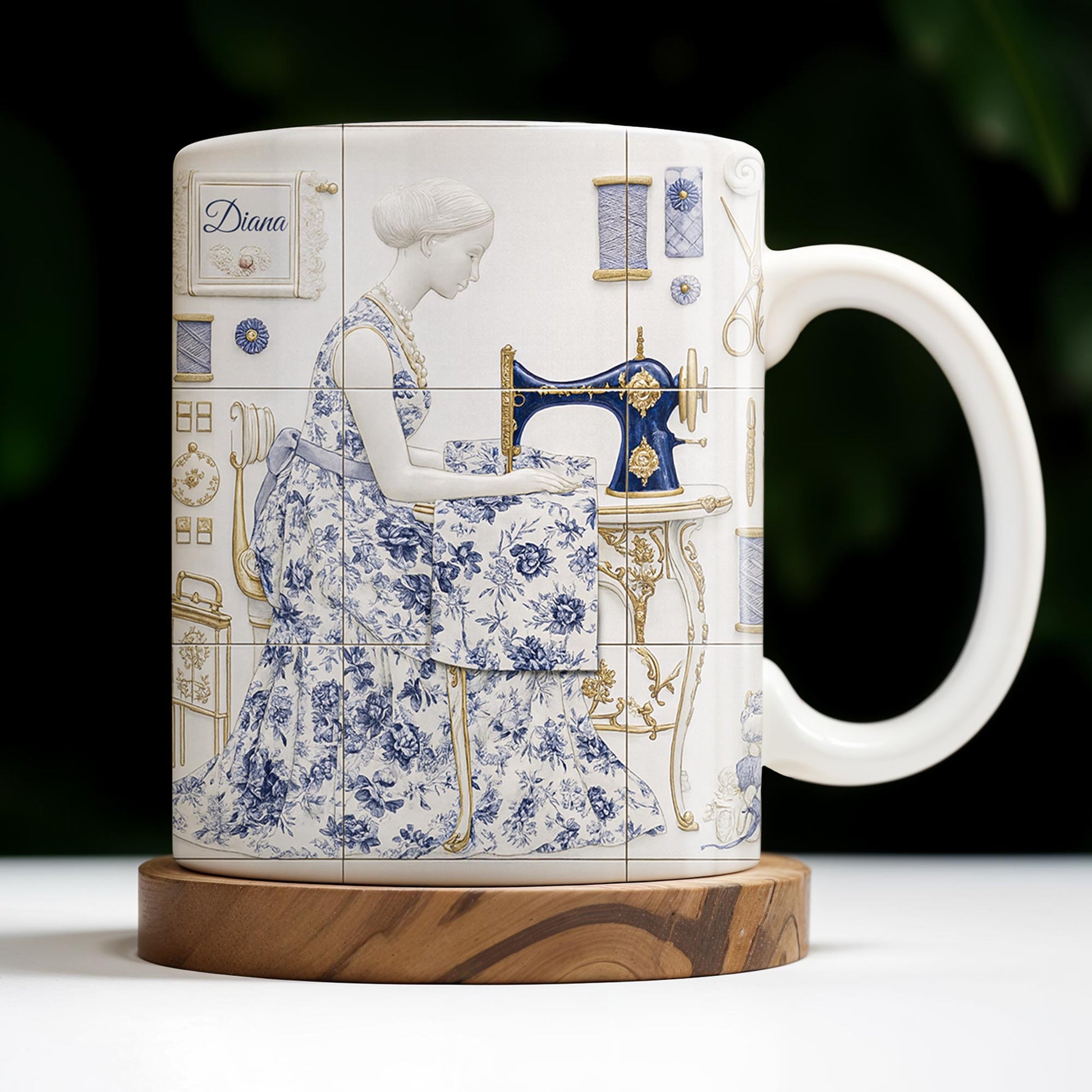 To My Princess In The Tower Inspired By Vintage Sewing Machine and Floral Dress