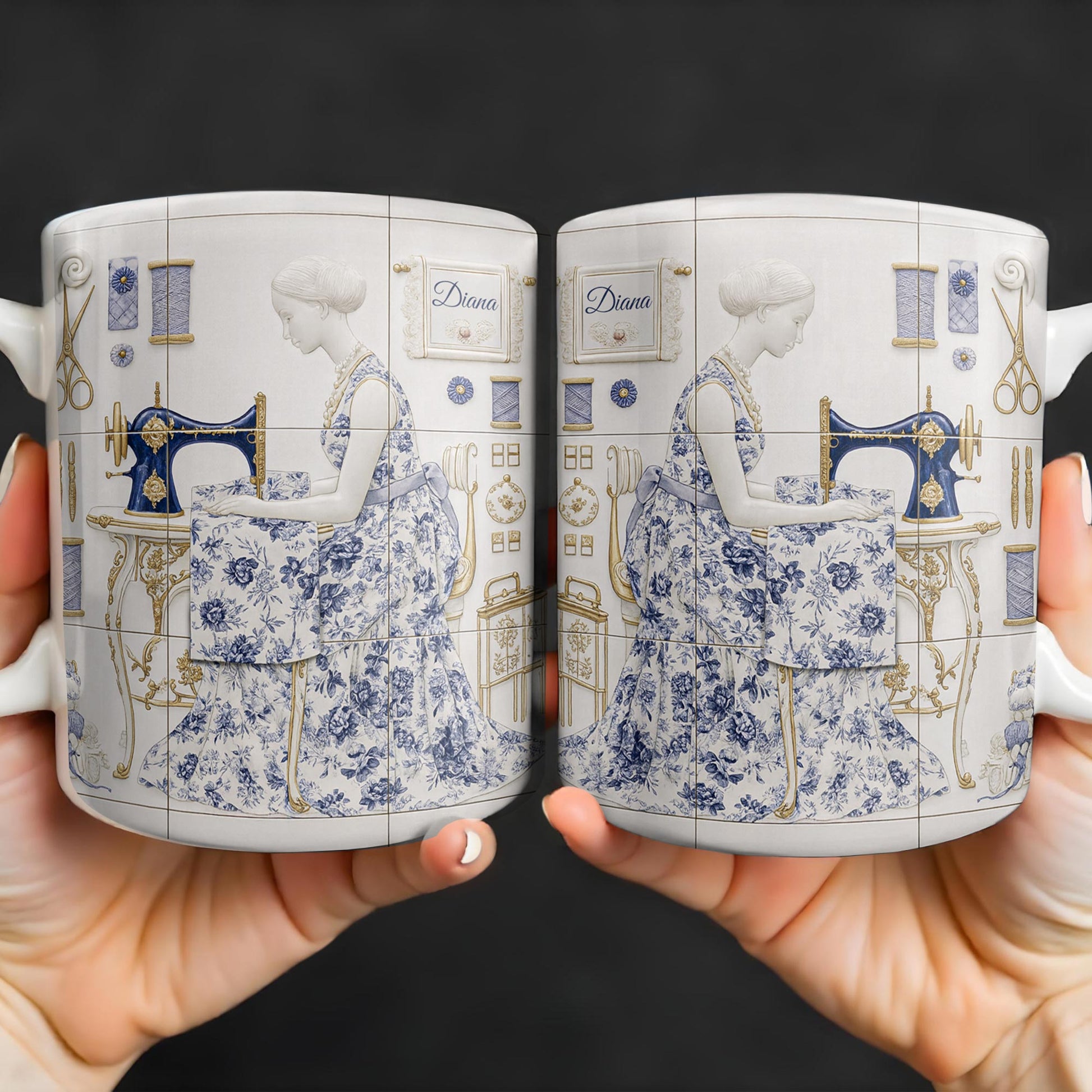 To My Princess In The Tower Inspired By Vintage Sewing Machine and Floral Dress