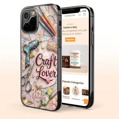 Craft Lover Phone Case Featuring Art Supplies