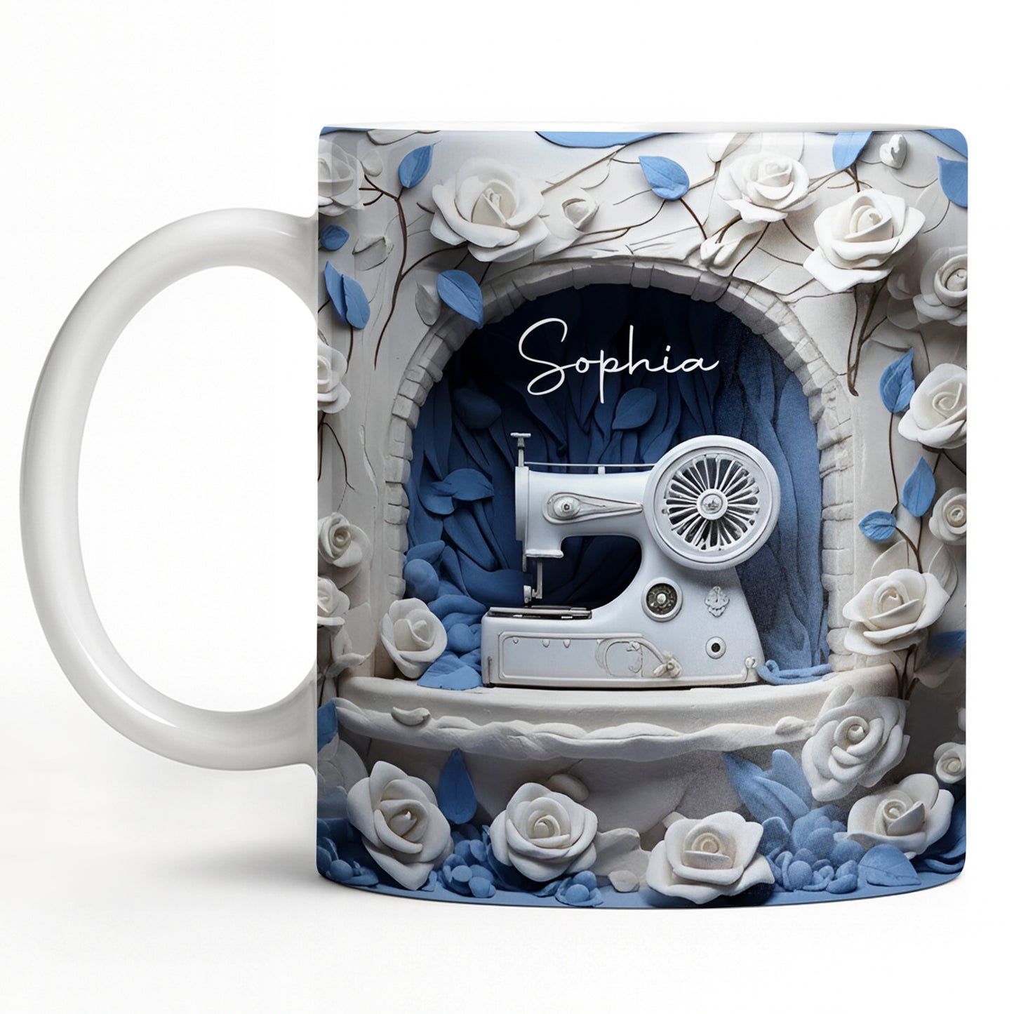 Floral Sewing Machine Creative Design