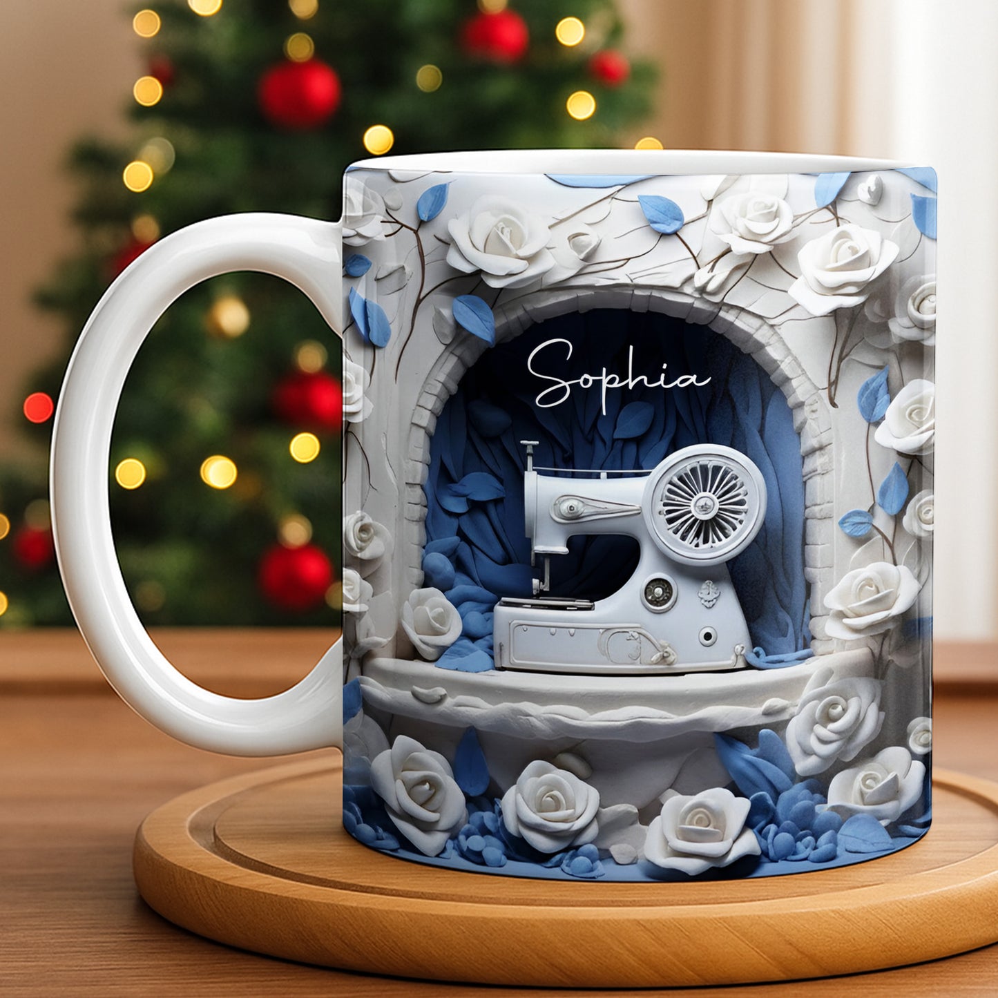 Floral Sewing Machine Creative Design