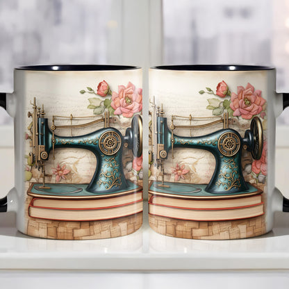 Celebrate Timeless Craftsmanship, Sewing Machine And Flowers