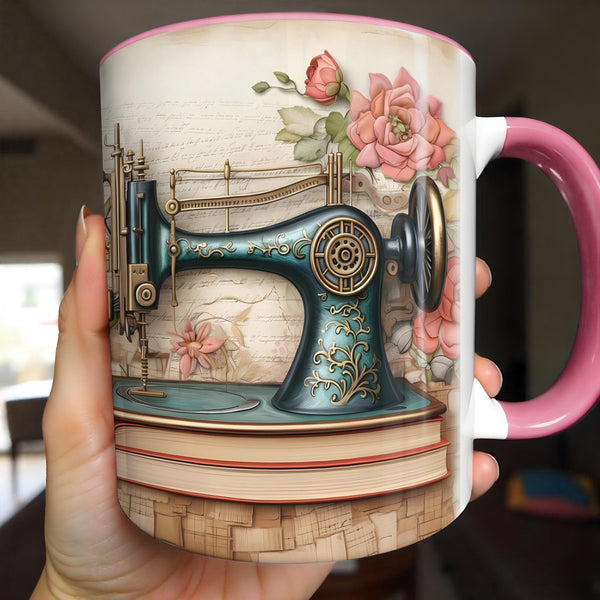 Celebrate Timeless Craftsmanship, Sewing Machine And Flowers