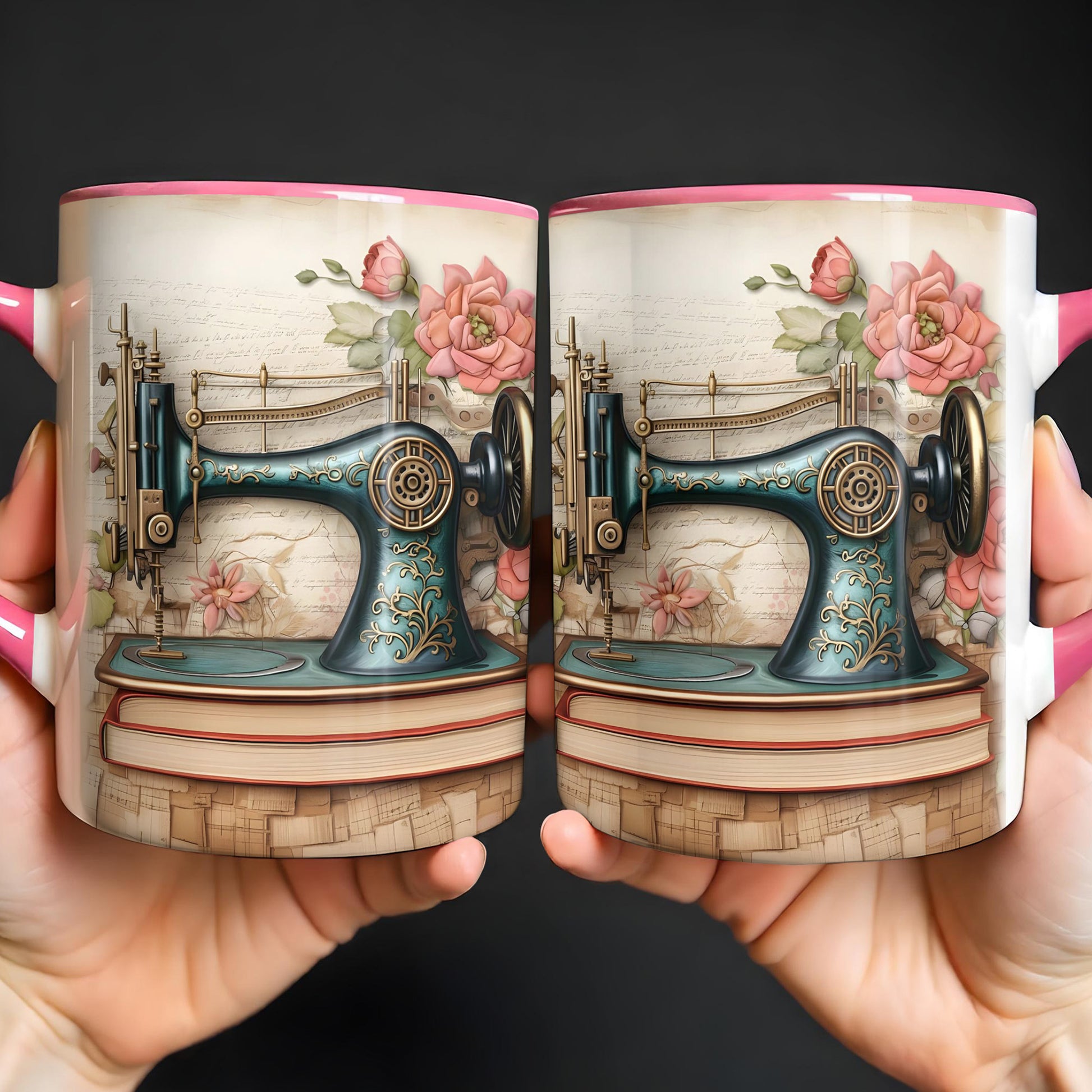 Celebrate Timeless Craftsmanship, Sewing Machine And Flowers