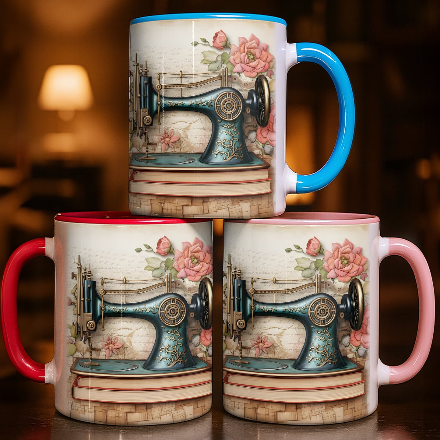 Celebrate Timeless Craftsmanship, Sewing Machine And Flowers