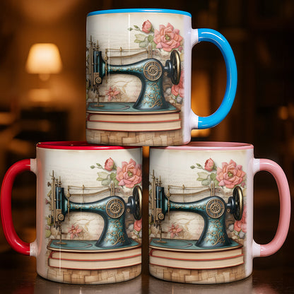 Celebrate Timeless Craftsmanship, Sewing Machine And Flowers