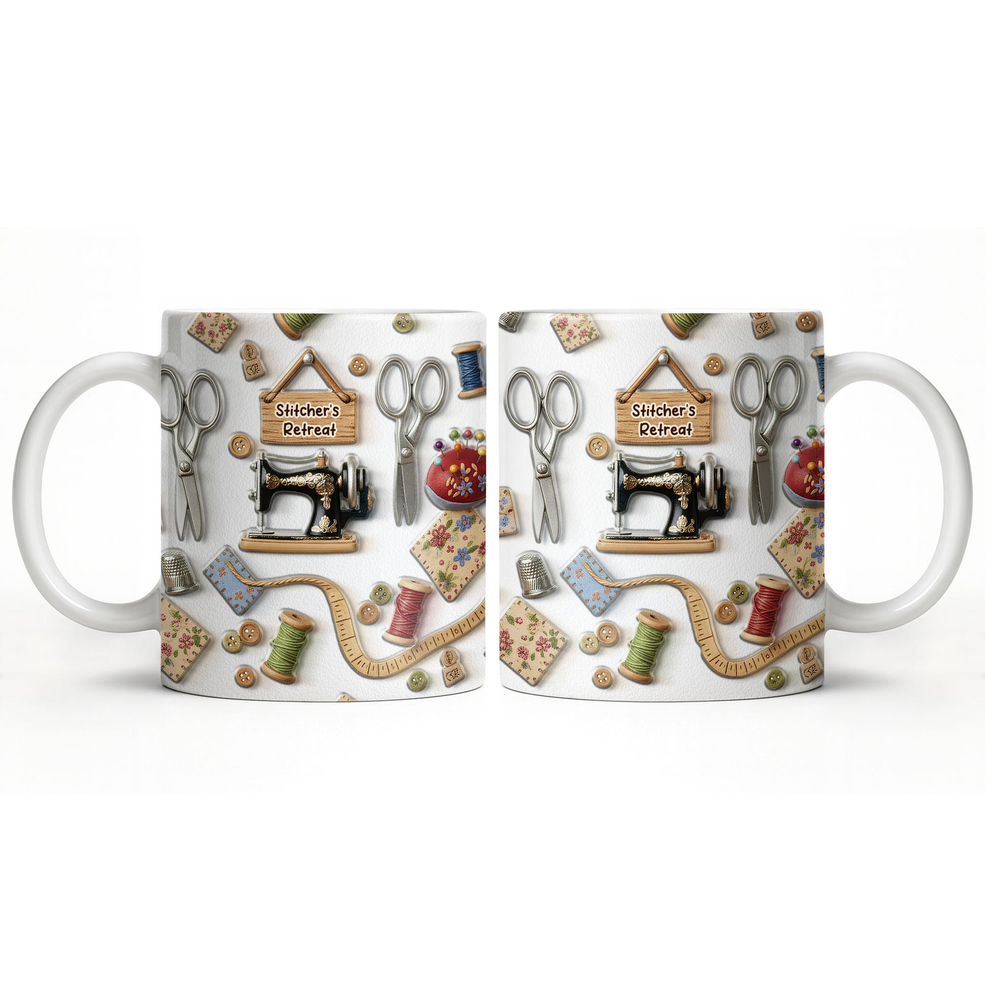Stitcher's Retreat Sewing Essentials Coffee Mug