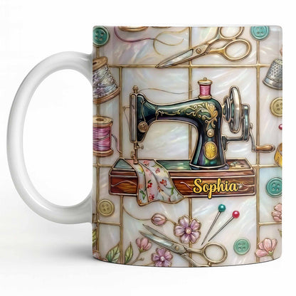 Celebrate Your Creativity With Sewing Machine And Floral Design