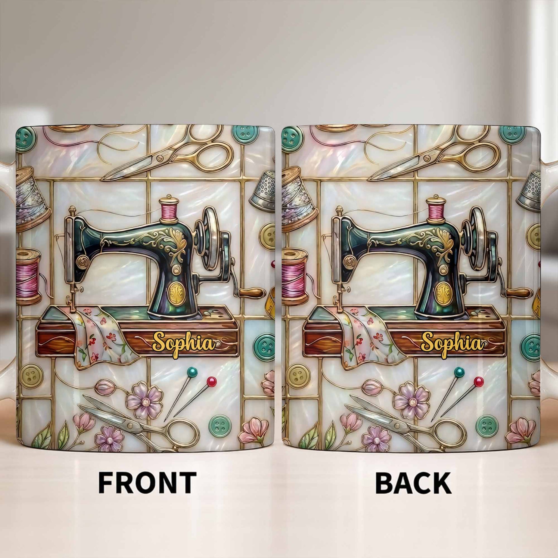 Celebrate Your Creativity With Sewing Machine And Floral Design