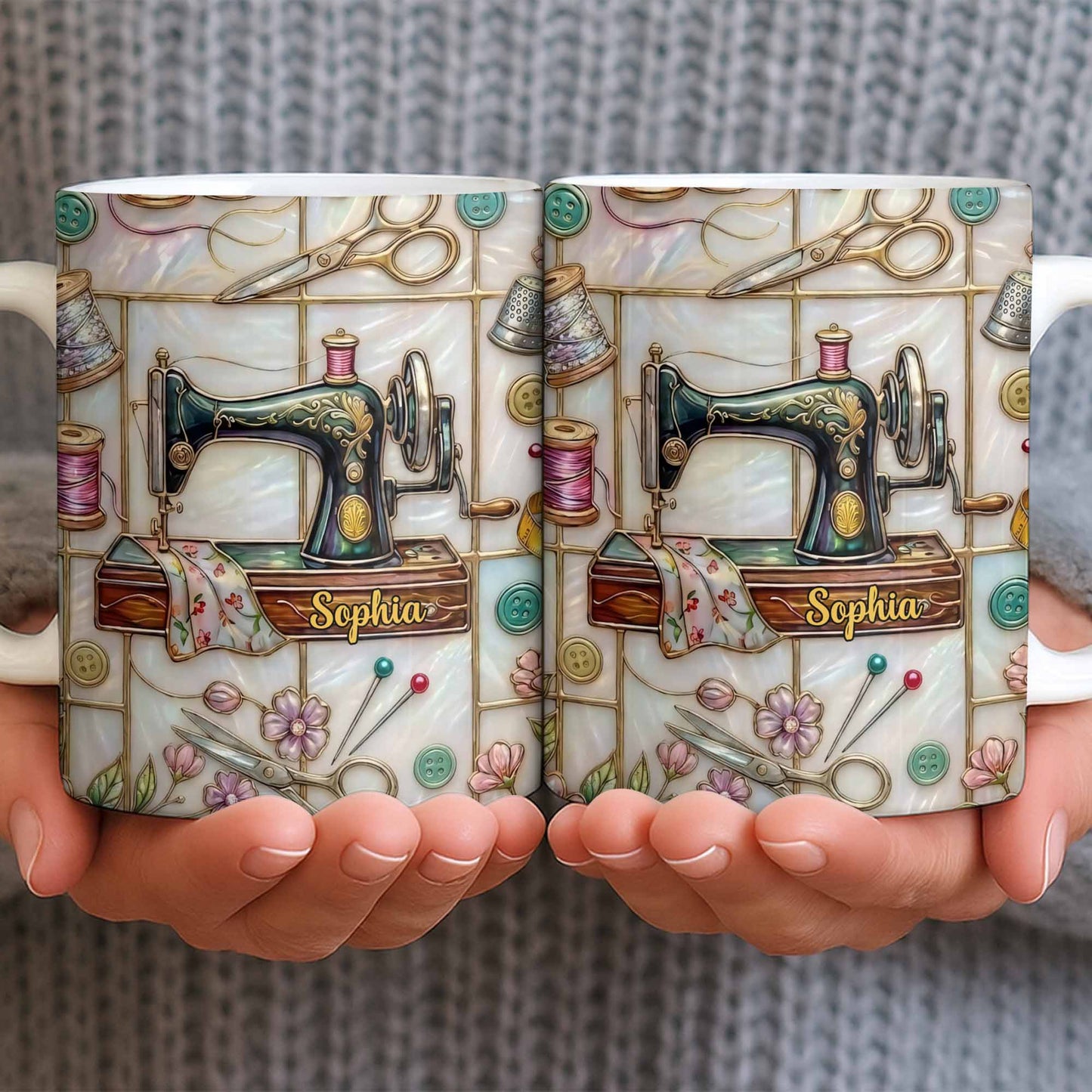 Celebrate Your Creativity With Sewing Machine And Floral Design