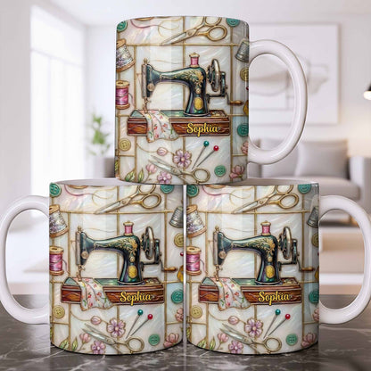 Celebrate Your Creativity With Sewing Machine And Floral Design