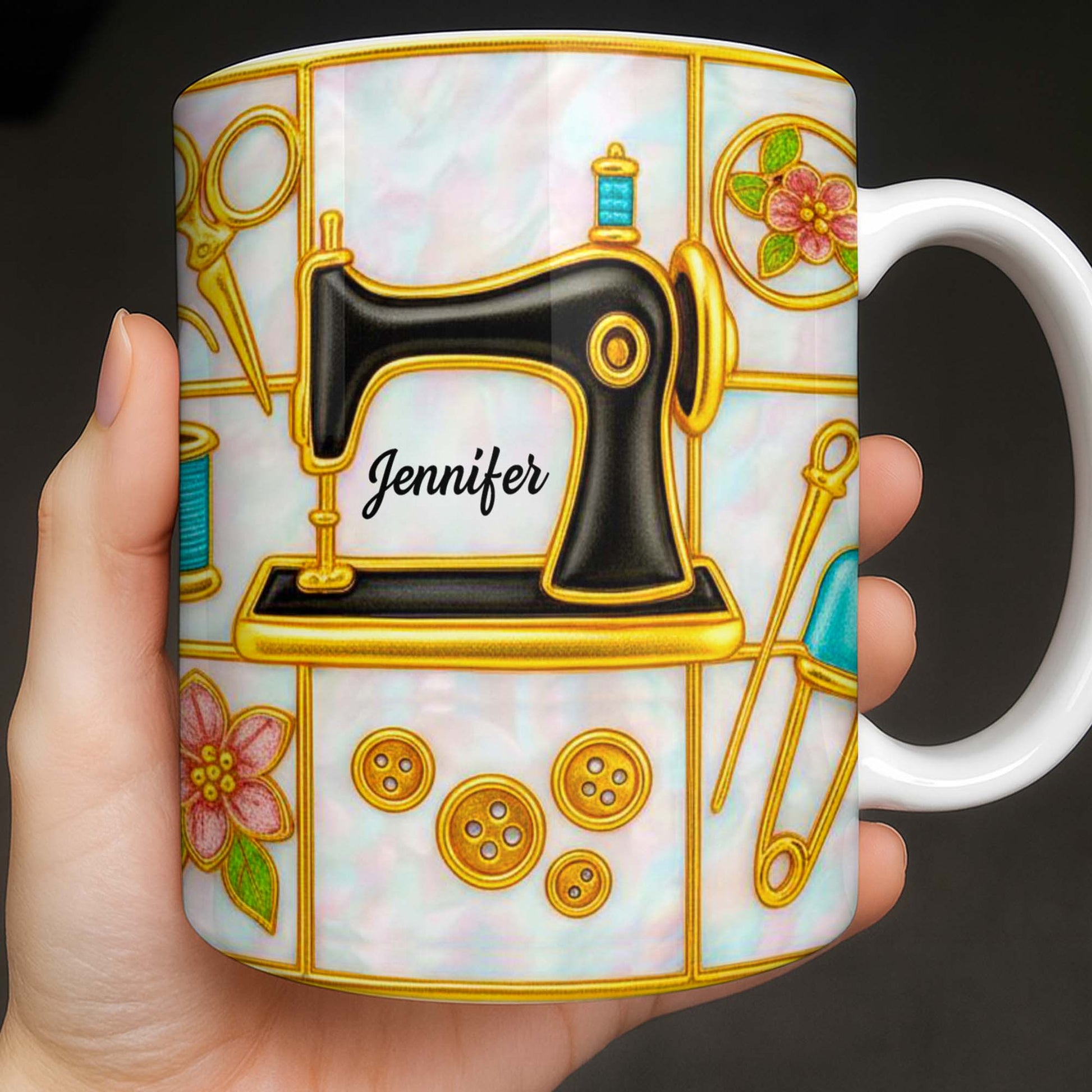 Customizable Name and Design Sewing Enthusiast Mug