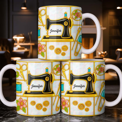 Customizable Name and Design Sewing Enthusiast Mug