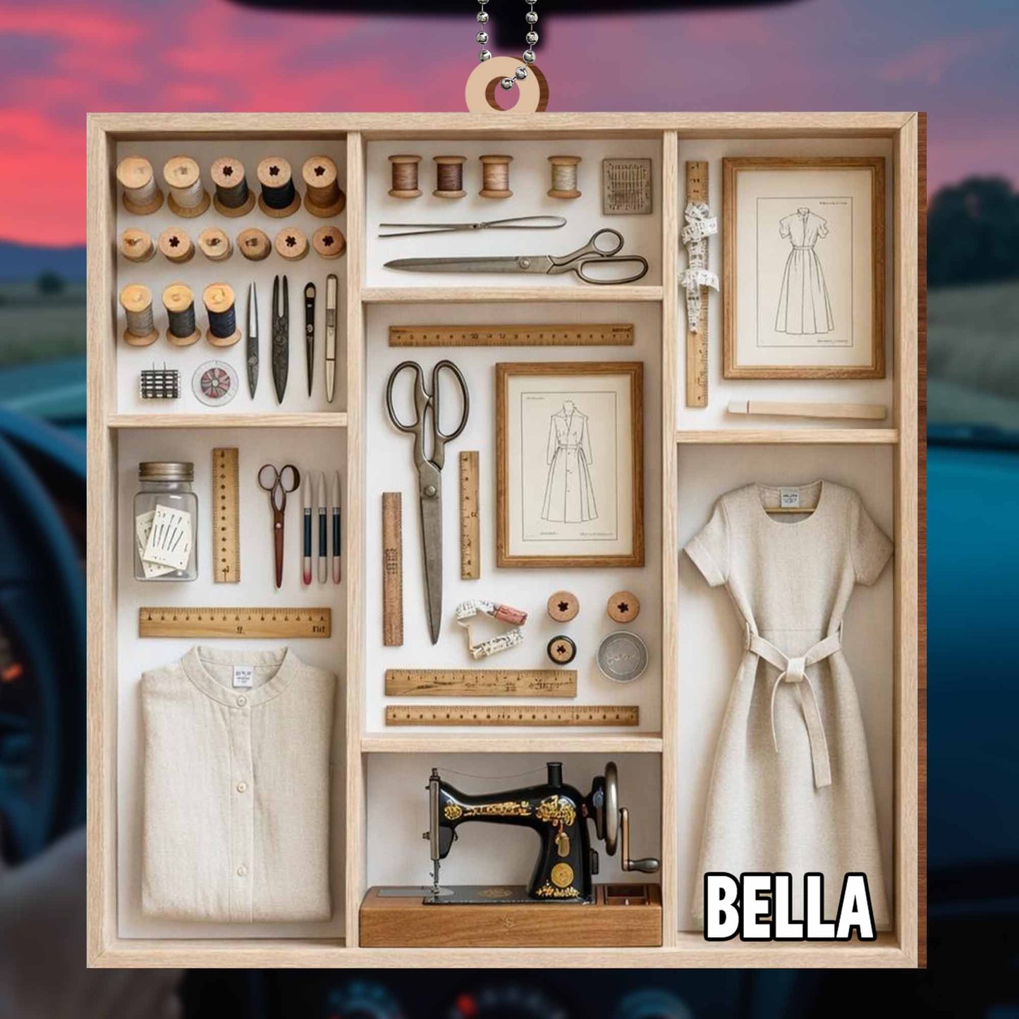 Bella, Classic Tailoring and Sewing Icon Ornaments