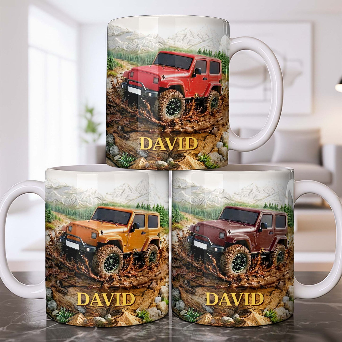 Rugged Off-Road Adventure Custom Mug - Personalized Custom Coffee Mug - HOB038_MG