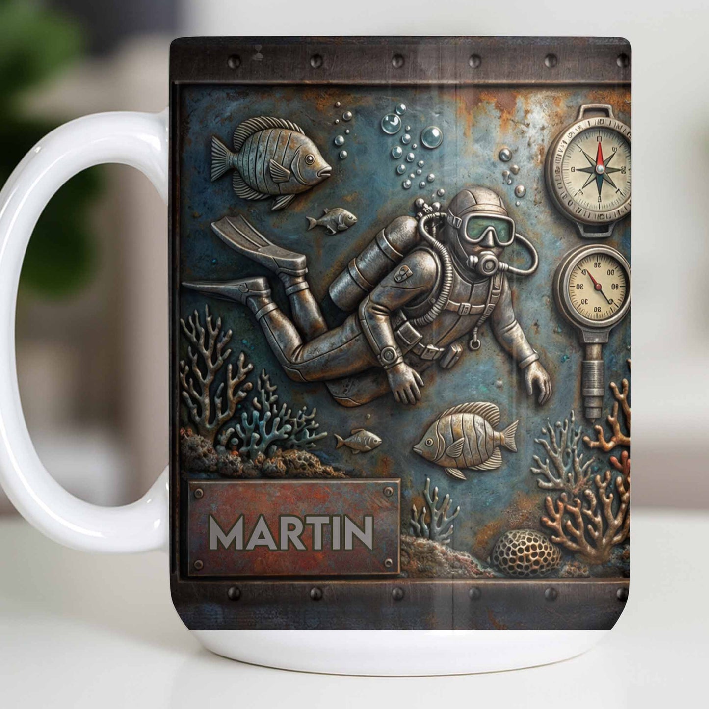 Explore The Ocean's Beauty With Steampunk Diver Art