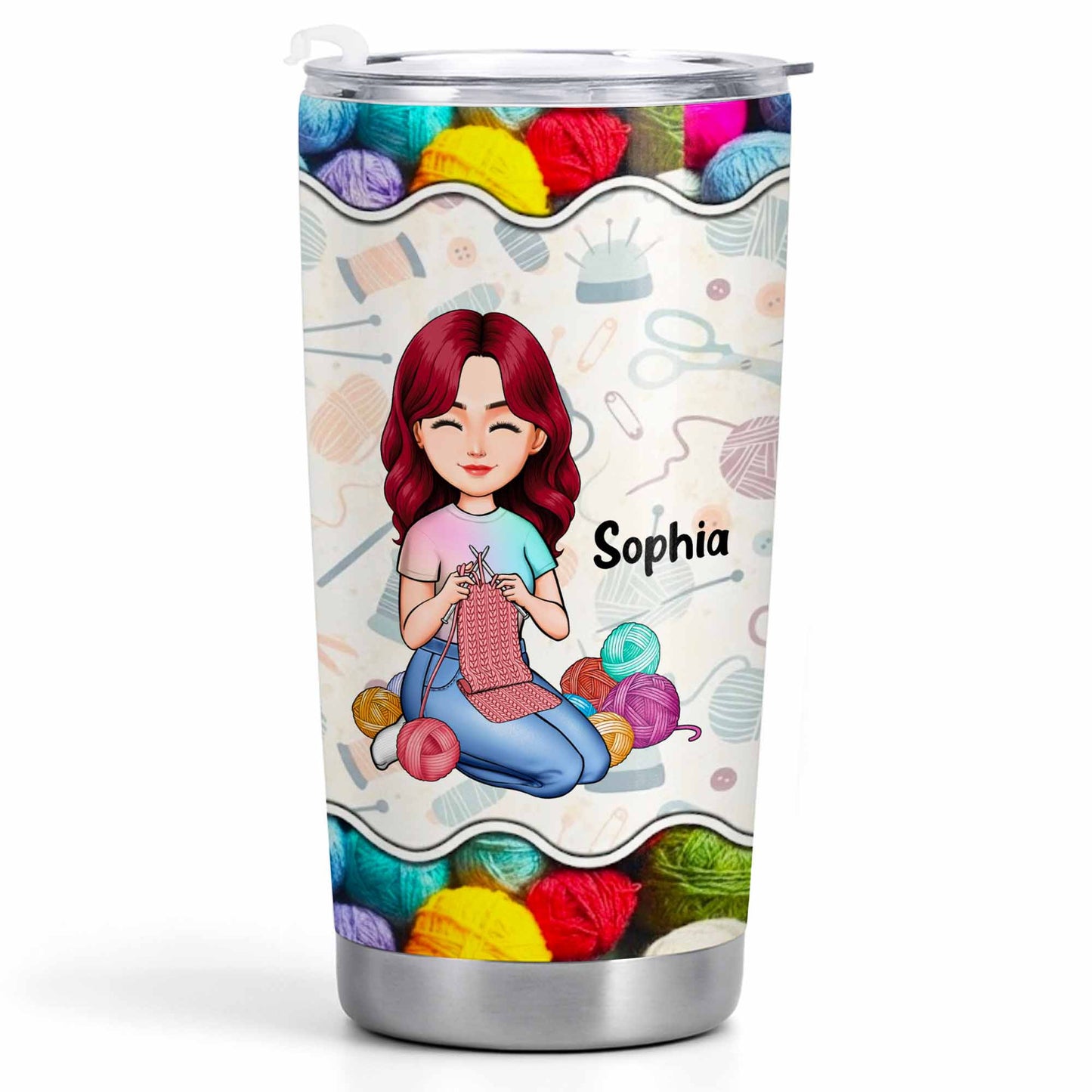 Just A Girl Who Loves Knitting, Yarn And Needles