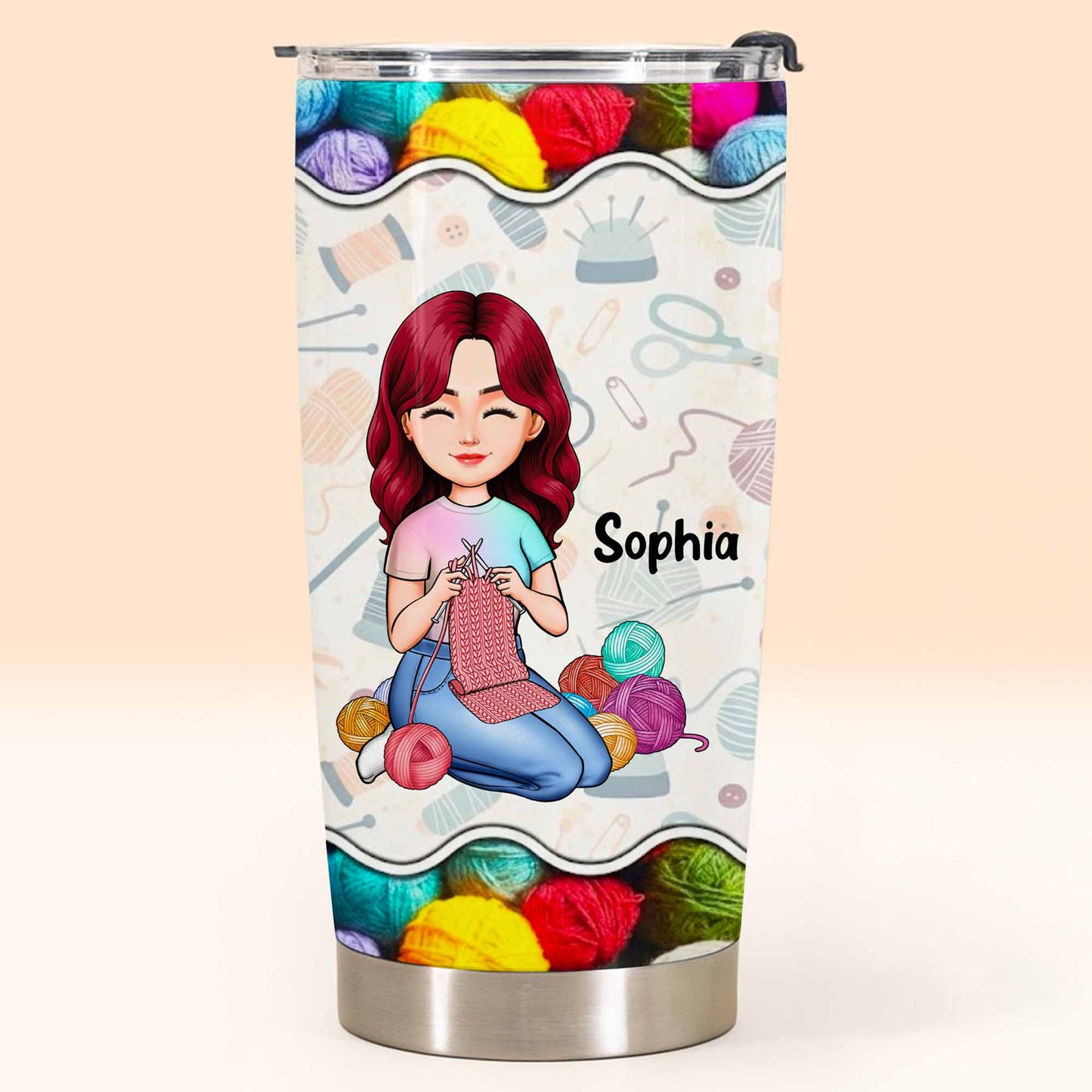 Just A Girl Who Loves Knitting, Yarn And Needles