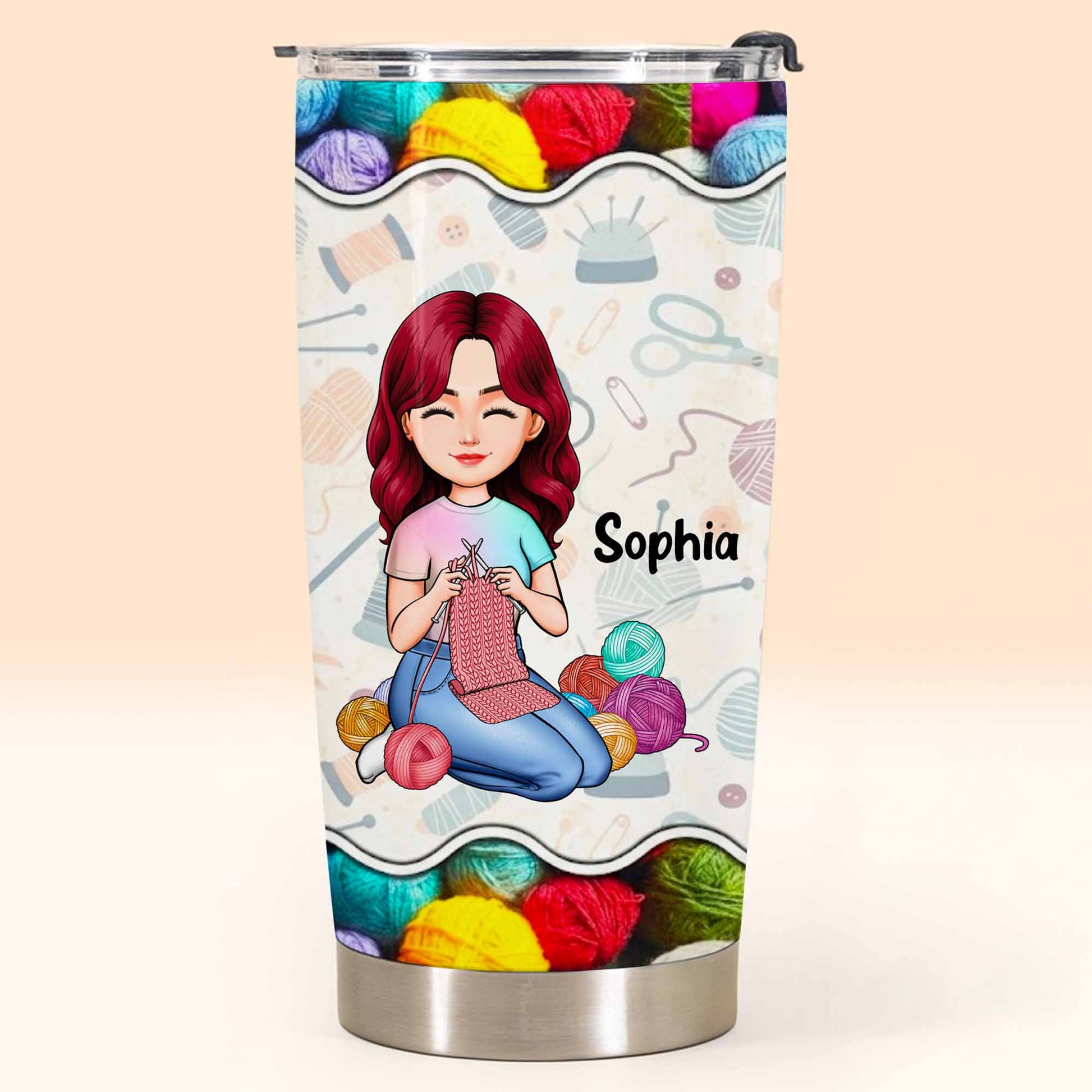 Just A Girl Who Loves Knitting, Yarn And Needles