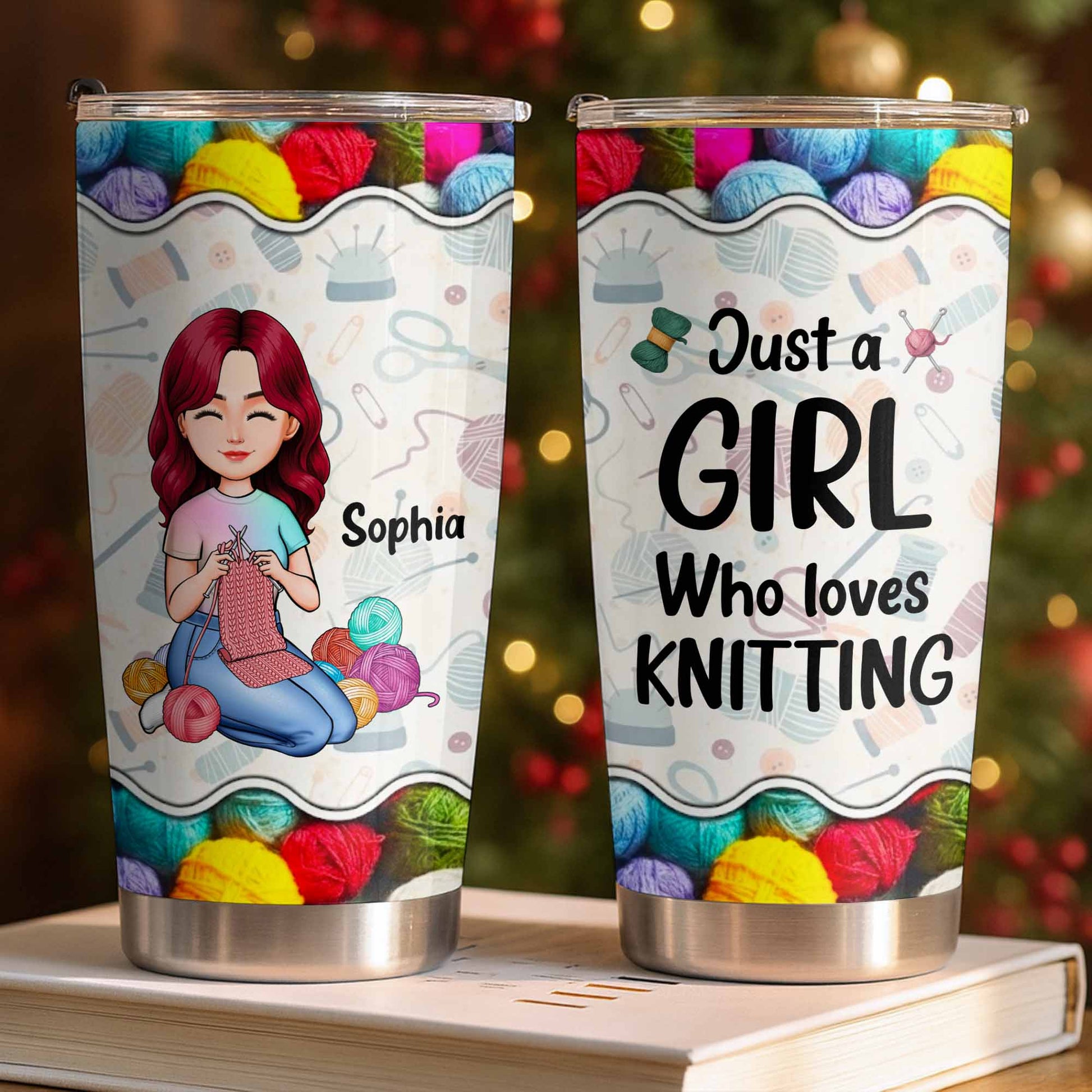 Just A Girl Who Loves Knitting, Yarn And Needles