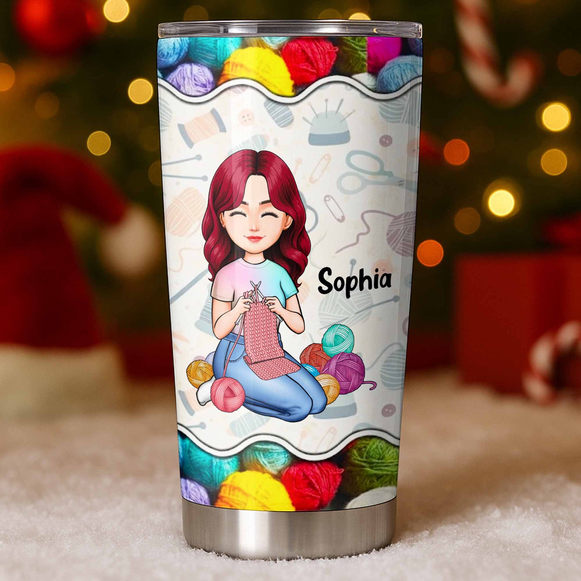 Just A Girl Who Loves Knitting, Yarn And Needles