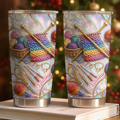 Celebrate Your Creativity With Knitting Tools Tumbler