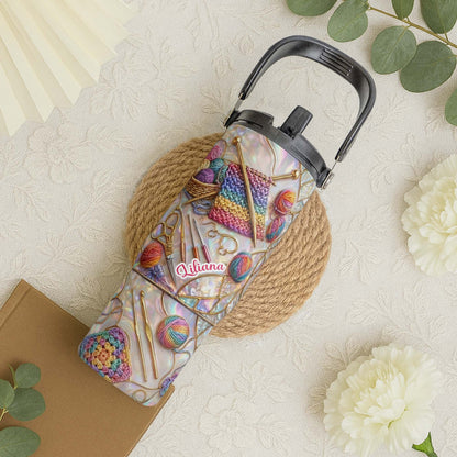 Crafty Creations For My Beloved, Colorful Yarn And Needles